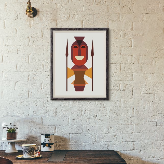 Ancient Soldier Canvastryck (art print on the wall dining room)