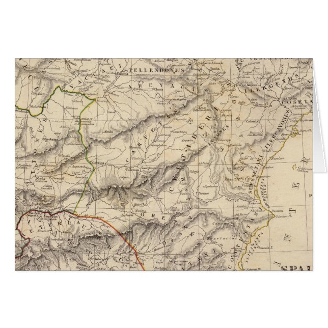 Ancient Spanien, Portugal Hälsningskort (Framsidan Horizontal)