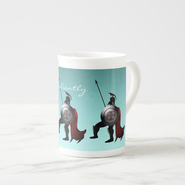 Ancient Spartan Warrior Benporslin Mugg (Framsida höger)