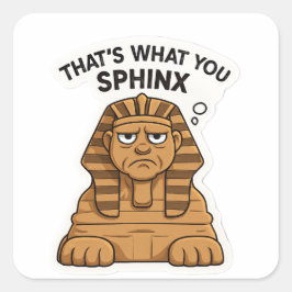 Ancient Sphinx Premium Vinyl Sticker Fyrkantigt Klistermärke