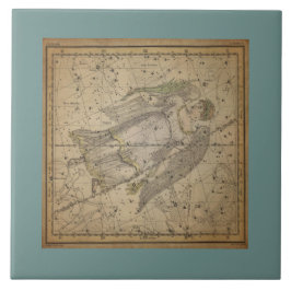 Ancient Star-diagram över Våg vid Måne Kakelplatta