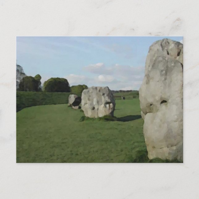 Ancient Stone Circle. Avebury, Wiltshire, England Vykort (Framsida)