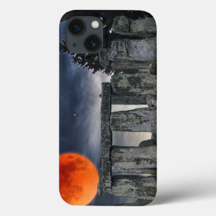 Ancient Stonehenge & Mystical Red Full Moon