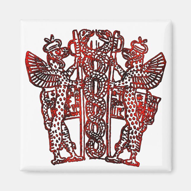 Ancient Sumerian Caduceus Magnet (Framsidan)