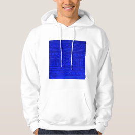 Ancient Sumerian Mesopotamian Mönster Blue Hoodie