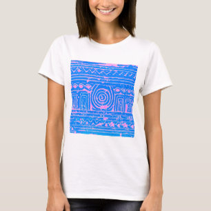 Ancient Sumerian Mesopotamian Mönster Blue T Shirt