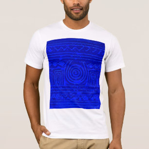 Ancient Sumerian Mesopotamian Mönster Blue T Shirt