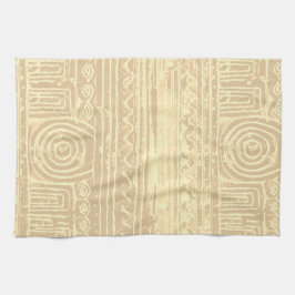 Ancient Sumerian Mesopotamian Mönster Cream Kökshandduk