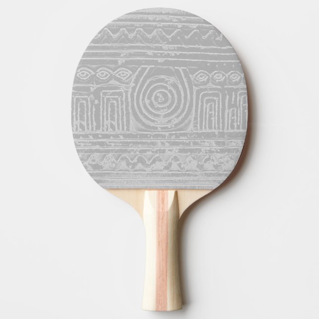 Ancient Sumerian Mesopotamian Mönster Grått Pingisracket (Framsidan)