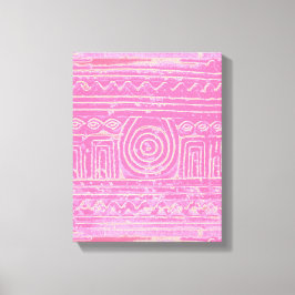 Ancient Sumerian Mesopotamian Mönster Rosa Canvastryck