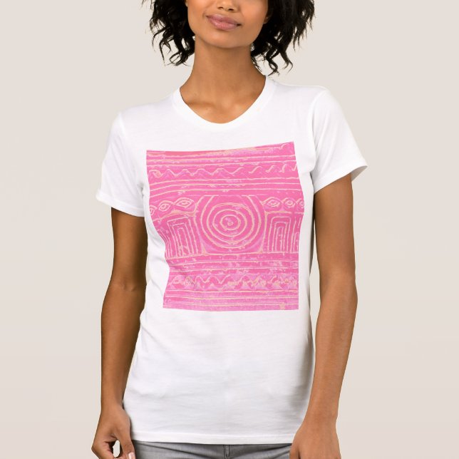 Ancient Sumerian Mesopotamian Mönster Rosa T Shirt (Framsida)