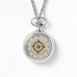 Ancient Sundial Latin Do No Harm Quote Necklace Armbandsur