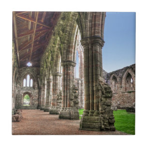 Ancient TAT Abbey, Cistercian Monastery, Wales Kakelplatta