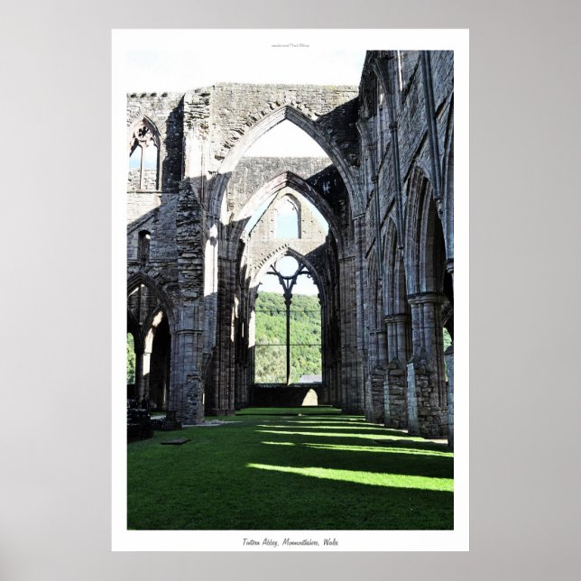 Ancient TAT Abbey I Cistercian Monastery Wales Poster (Framsidan)