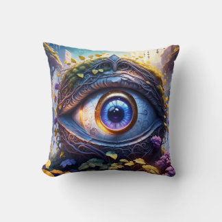 Ancient Temple Öga - Huge Öga - Löv och blommor Kudde