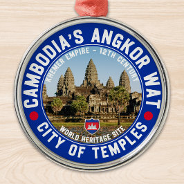 Ancient Temples of Cambodia – Angkor Wat Julgransprydnad Metall