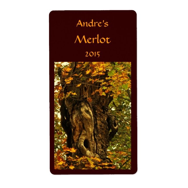 Ancient Träd Vin etikett Fraktsedel (Framsidan)