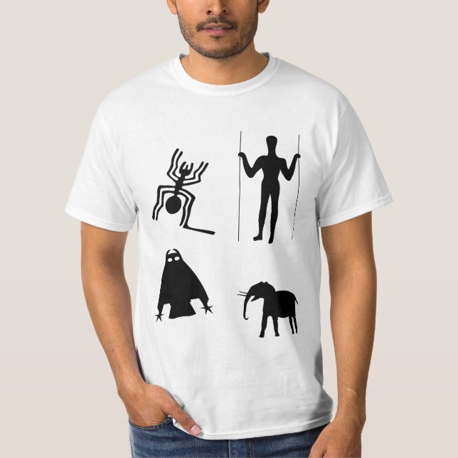 Ancient Tribal Earth Art - Ancient Animals T Shirt (Framsida)