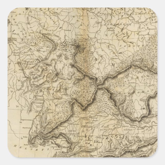 Ancient Tyskland Fyrkantigt Klistermärke (Framsida)