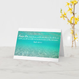 Ancient Vatten Psalm 148:4-5-hälsningskort Kort