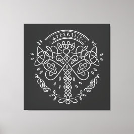 Ancient Viking Celtic Knotwork - Livets träd Canvastryck