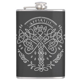 Ancient Viking Celtic Knotwork - Livets träd Fickplunta