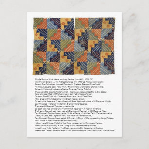 Ancient Wari Stepping Diamond Motif-vykort Vykort