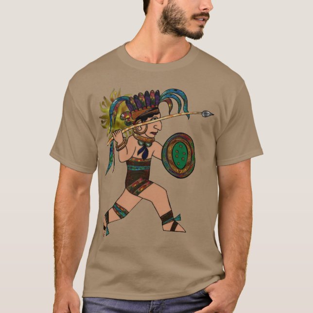 Ancient Warrior Native American T Shirt (Framsida)