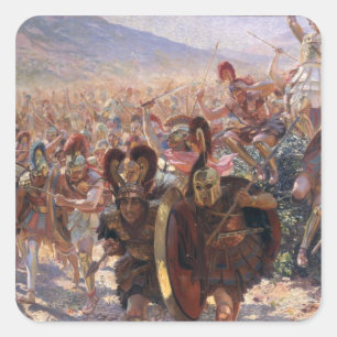 Ancient Warriors Fyrkantigt Klistermärke
