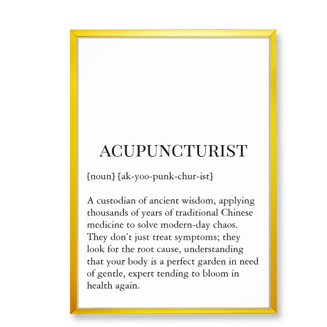Ancient Wisdom Acupuncture Wall Art Wall Chart Poster (Acupucture clinic wall decor art,  acupuncture wall chart)