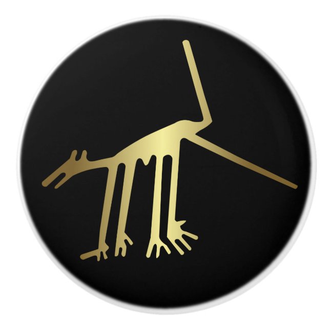 Ancienta djur Geoglyph Guld Animals Knopp (Framsidan)