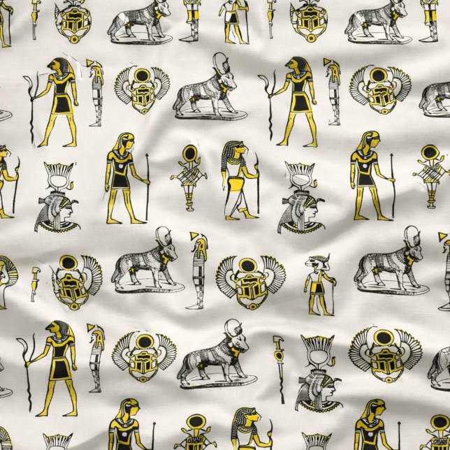 Ancienta egyptiska symboler Hyroglifics Alphabet Tyg (Skapare uppladdad)