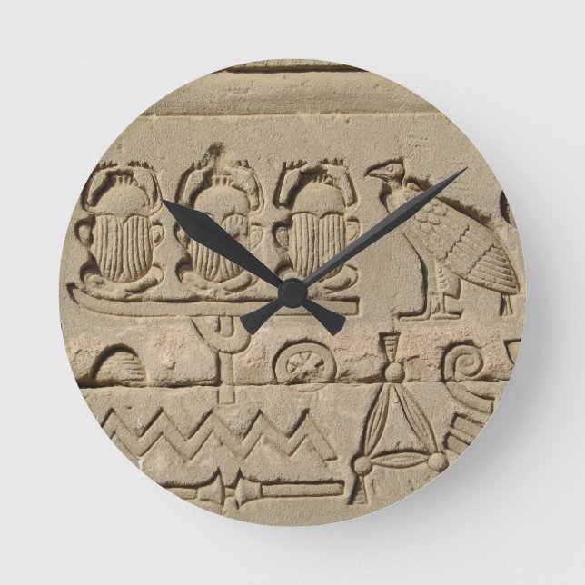 Ancienta egyptiska symboler rund klocka (Framsida)
