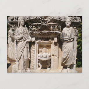 Ancienta statyer i basrelief vykort
