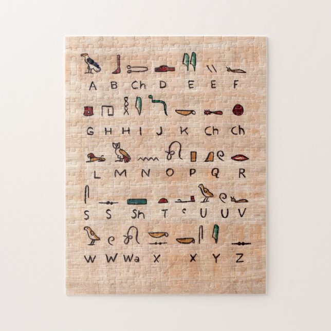 Anciska egyptiska alfabet pussel (Vertikal)
