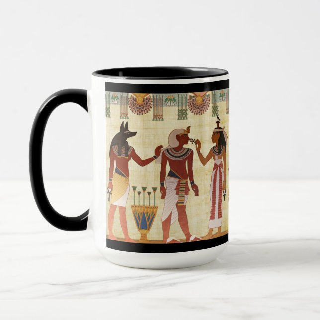 Anciska egyptiska Anubis Pharaoh Cleopatra Mugg (Vänster)