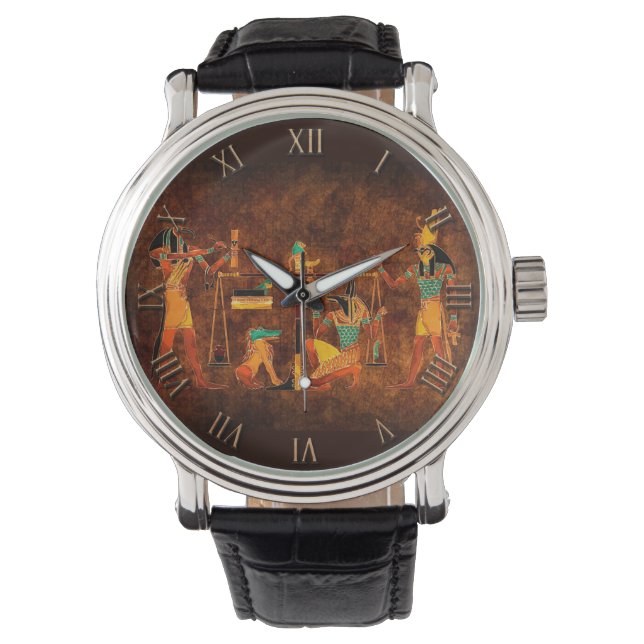 Anciska egyptiska gudar armbandsur (Framsida)