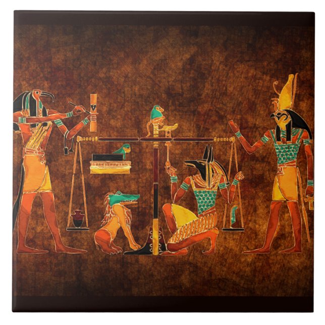 Anciska egyptiska gudar kakelplatta (Framsidan)