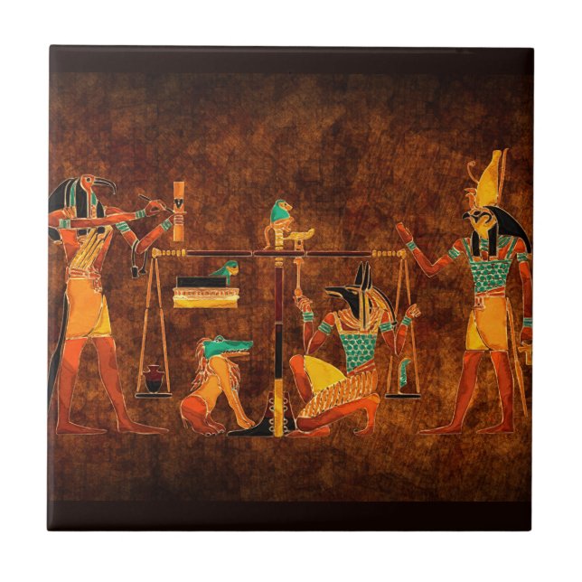 Anciska egyptiska gudar kakelplatta (Framsidan)