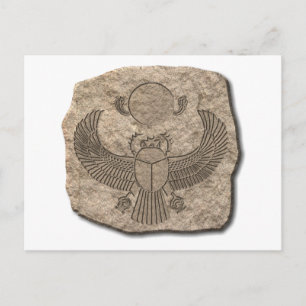 Anciska egyptiska Helig Scarab Stone Vykort