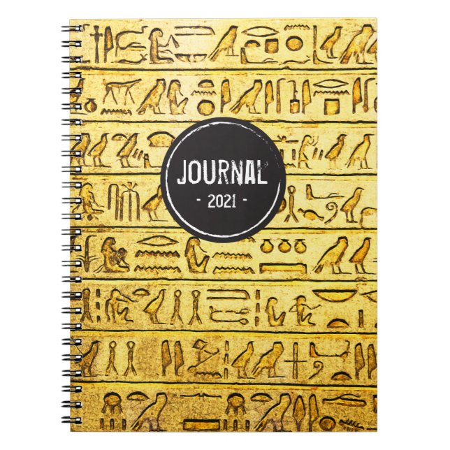 Anciska egyptiska Hieroglyfer - Anteckningsbok för (Framsidan)