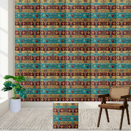 Anciska egyptiska Hieroglyfer Mönster Tile Kakelplatta