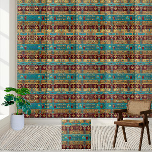 Anciska egyptiska Hieroglyfer Mönster Tile Kakelplatta