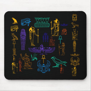 Anciska egyptiska Hieroglyfer Mousepad Musmatta