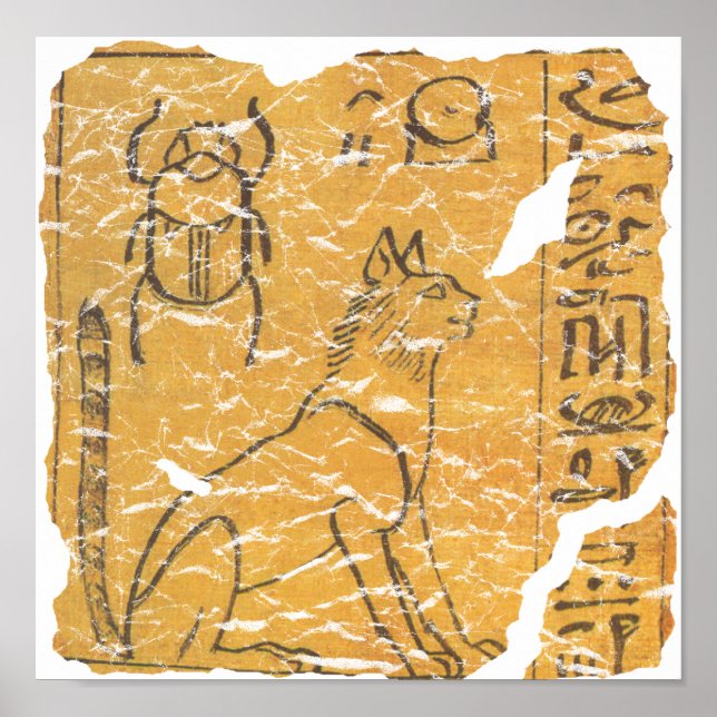 Anciska egyptiska katt och scarab poster (Framsidan)