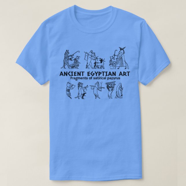 Anciska egyptiska konstfragment av Satirical Papyr T Shirt (Design framsida)