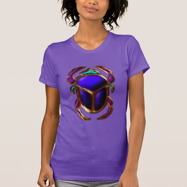 Anciska egyptiska Mystical Scarab Art T-shirt (Framsida)