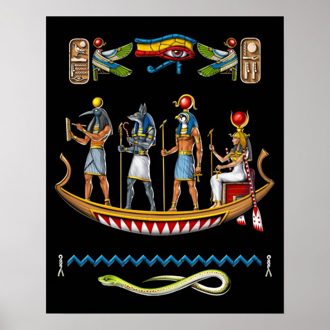 Anciska egyptiska mytologigudar poster (Framsidan)