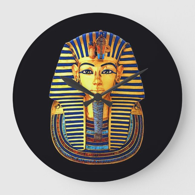 Anciska egyptiska Pharaoh Kung Tutankhamun Stor Klocka (Framsida)