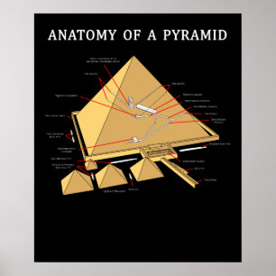 Anciska egyptiska Pyramid Anatomy Archeology Poster